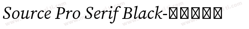Source Pro Serif Black字体转换